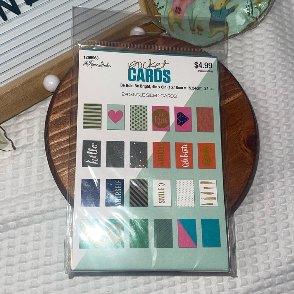 Be Bold Be Bright Pocket Cards - Set of 24 Double Sided 4x6